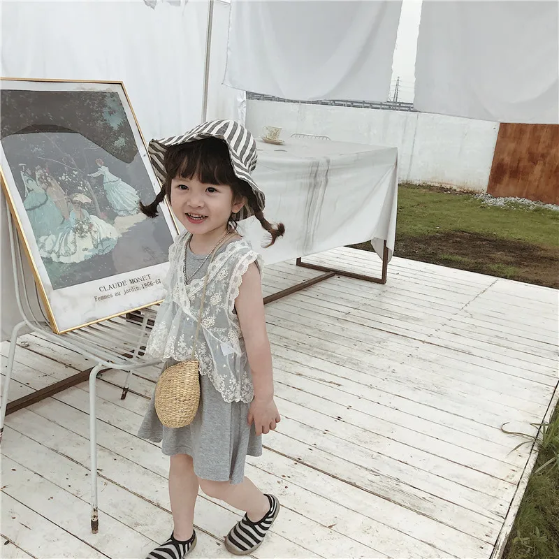 Детская одежда 2019 летнее платье Новинка корейский стиль для девочек сказочная