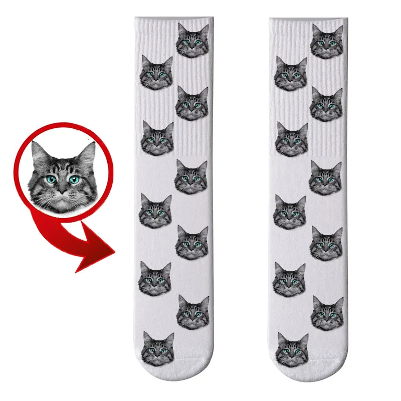 

3D Printed Personalized Custom Sport Cycling Socks Long Thick Custom Sport Socks Personalized Knee Socks Custom Gifts