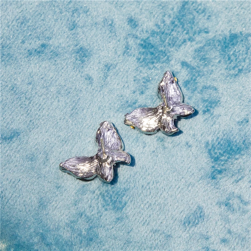 

Popular fashion exquisite red butterfly earrings female romantic temperament wedding accessories Valentine's day jewelry gifts