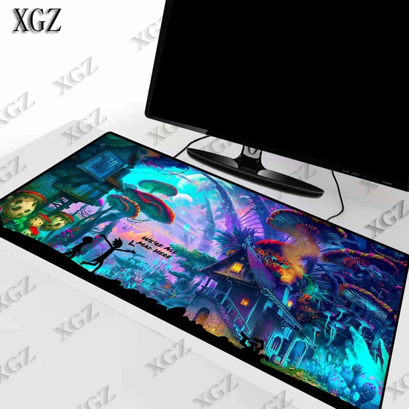 Модный коврик для мыши XGZ в стиле аниме Morty Офисная геймерская мышь мягкий большой