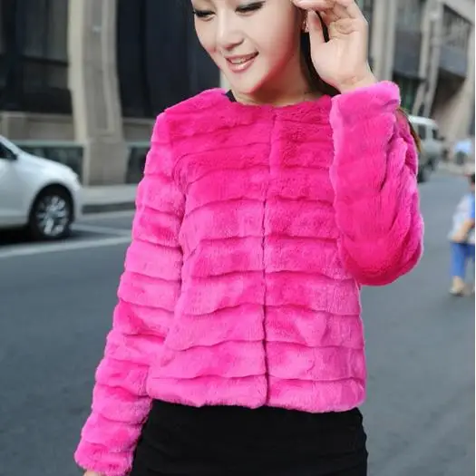 Fluffy Women Faux Fur Coats 2019 Winter Vintage Striped Coat Womens Big Short Trench Jacket Hairy Overcoat M901 | Женская одежда