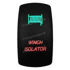 Изолятор лазерной лебедки-Автомобильный катер с зеленым и красным светодиодом ВКЛ.ВЫКЛ., клавишный переключатель, водонепроницаемый, защита от перегрузки, SPST, грузовик, морской фургон