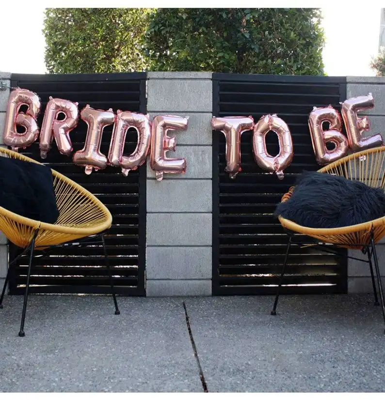 16 inch Rose Gold BRIDE LOVE Letter Foil Balloons Wedding Decor Bride Love For Ballon Valentine's Party | Дом и сад