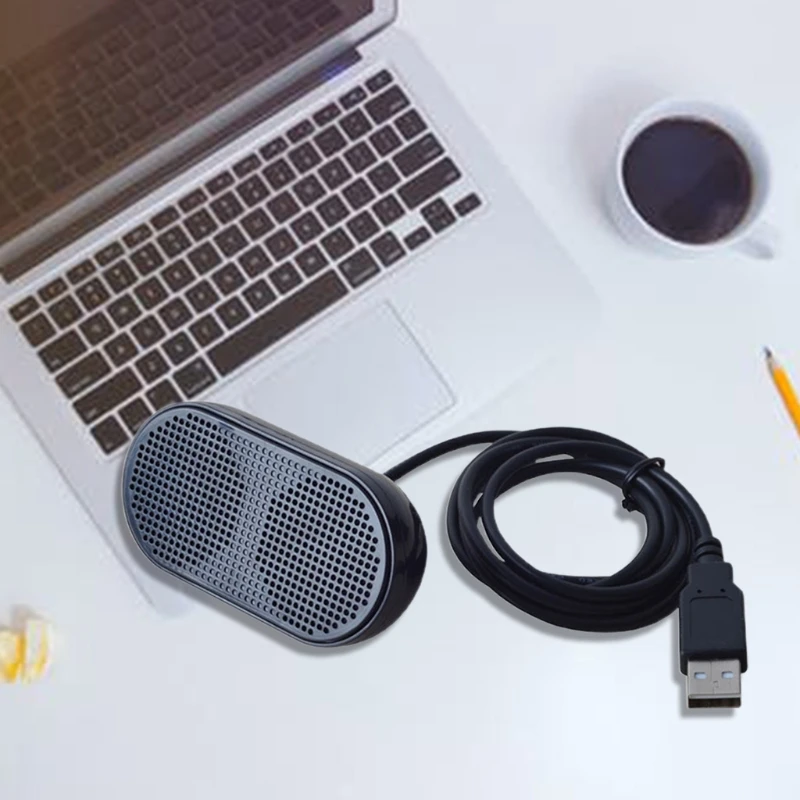 

USB Speaker for Notebook Laptop PC(Black) Portable Loudspeaker Powered Stereo