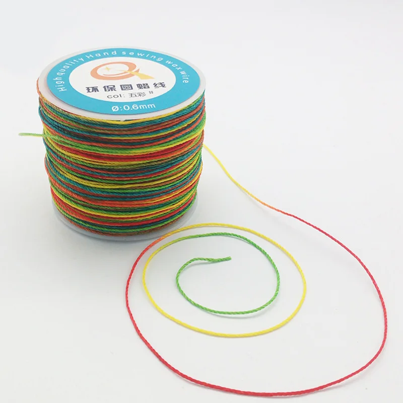 0 6 мм круглая Вощеная льняная нить вощеная для шитья кожи рукоделия сделай сам