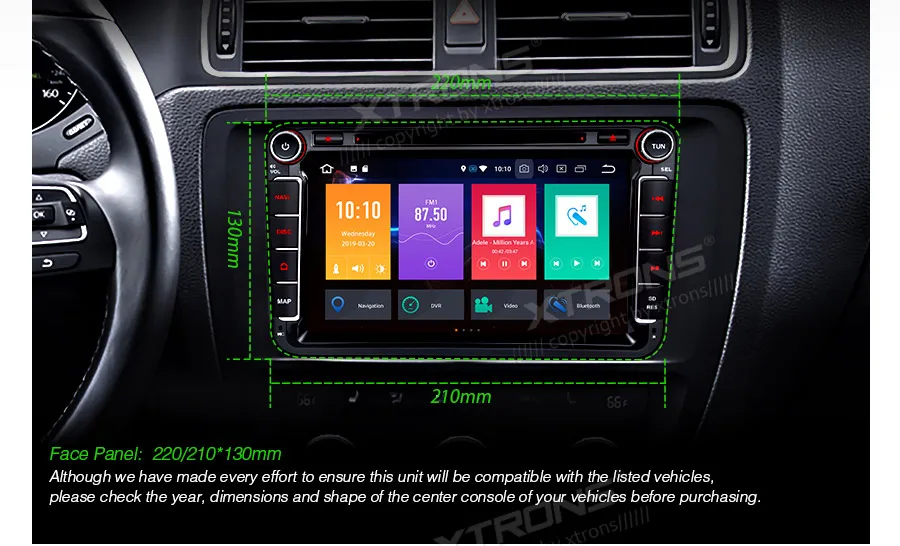 XTRONS " Android 9,0 PX5 автомобильный dvd-плеер радио gps для VW Volkswagen Golf Passat Touran Tiguan Sharan Magotan для Skoda на сиденье