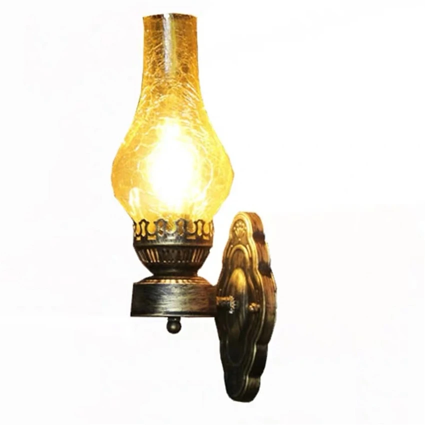 

Chinese retro iron horse lamp kerosene wall lamps hotel aisle bar vintage corridor aisle antique wall sconces lights fixtures