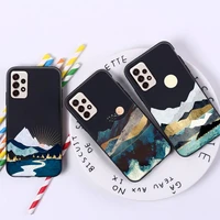 hand painted scenery phone case for samsung a32 a51 a52 a71 a72 a50 a12 a21s a s note 20 s21 10 plus fe ultra