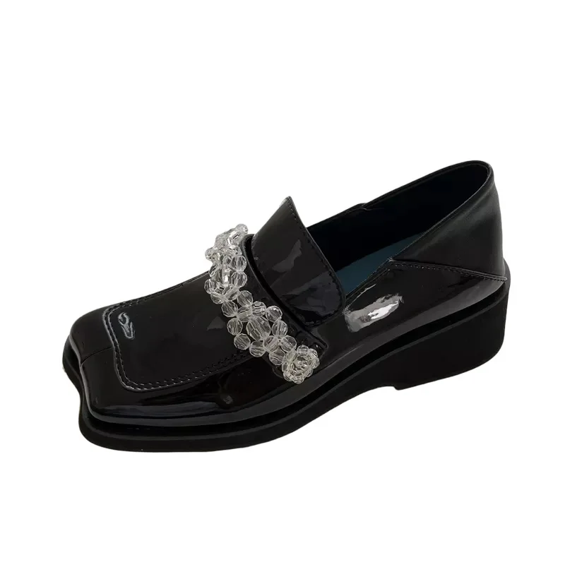 

Shoes Woman Flats Dress Rubber Basic Rome PU Hoof Heels Shoes Woman Flats Dress Rome Basic Rubber Hoof Heels