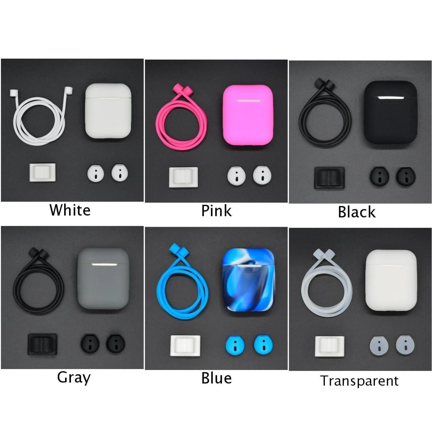 Силиконовый чехол для Apple AirPods запасные части аксессуары удобная сменная коробка