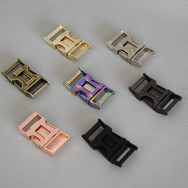 10 Pcs/Lot Rose gold Metal Buckles Adjustable Release Clasp and Slides for 20mm Webbing Straps Tactical Bags Pet Collar DIY | Дом и сад