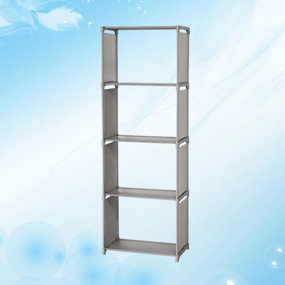 

Bookshelf Shelf Rack Storage Rack Magazine Rack Bookcase Shelving Display Shelves Storage Unit PP and Non-woven Fabric Shelf (Fi