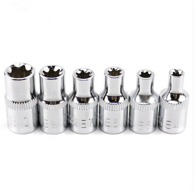 

Набор гнезд Torx Star Drive 1/4 для E4, E5, E6, E7, E8, E10, 6 шт.