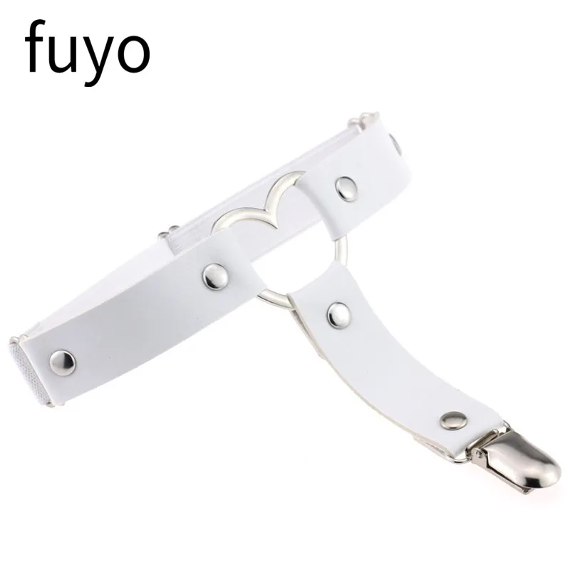 2021 в стиле панк для женщин сапоги из эластичной кожи подвязки сердце ноги