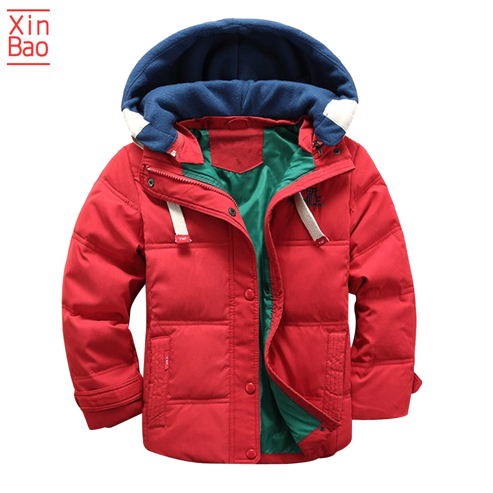 Детская хлопковая куртка с капюшоном XINBAO для мальчиков и девочек 3-11 лет