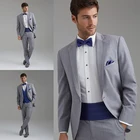 Новейшие Дизайнерские мужские костюмы с пальто и брюками, мужские свадебные костюмы для мужчин, смокинг для жениха, 3 предмета