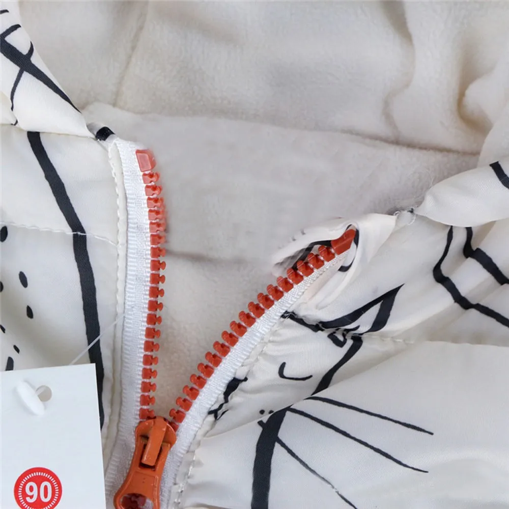 Детский Теплый жилет без рукавов с капюшоном и рисунком кота для маленьких