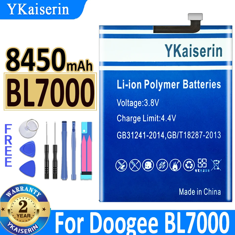 

8450mAh YKaiserin Battery BL 7000 for Doogee BL7000 SmartPhone In Stock High Quality Bateria +Tracking Number