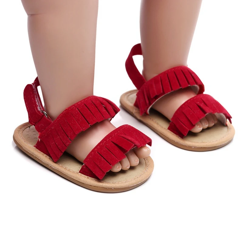 Sandalias de piel sint&eacute;tica antideslizantes para beb&eacute;s, zapatos para reci&eacute;n nacidos de 0 a 18 meses, zapatos para antes de caminar, 76-5