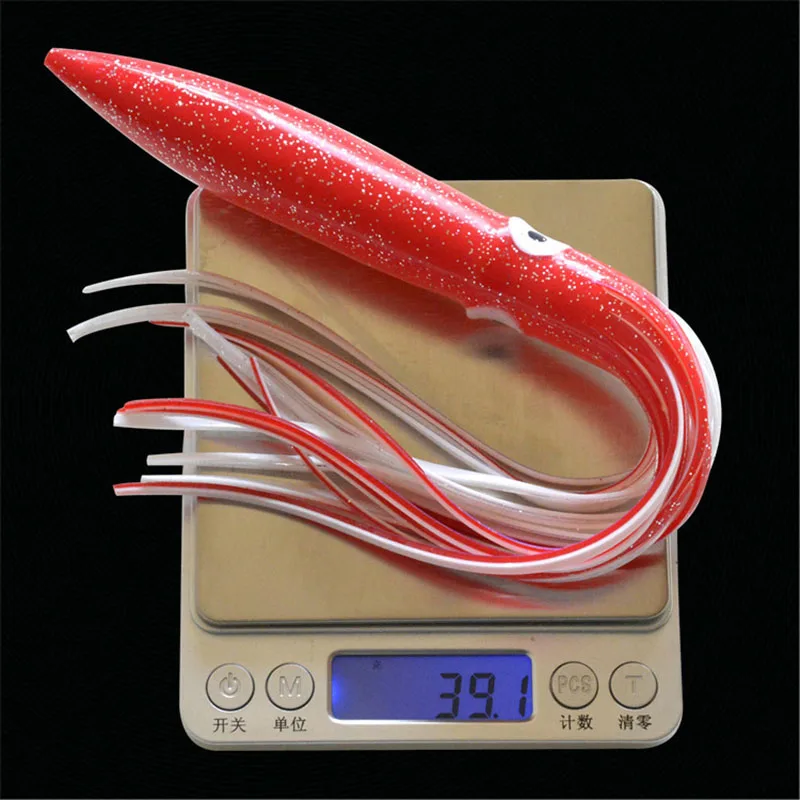 

2pcs 300mm/11.8inch Soft Bait Big Octopus Skirt Hoochie Squid Skirt Lures Trolling Bait Pike Sea Dragon Soft Fishing Lure Pesca