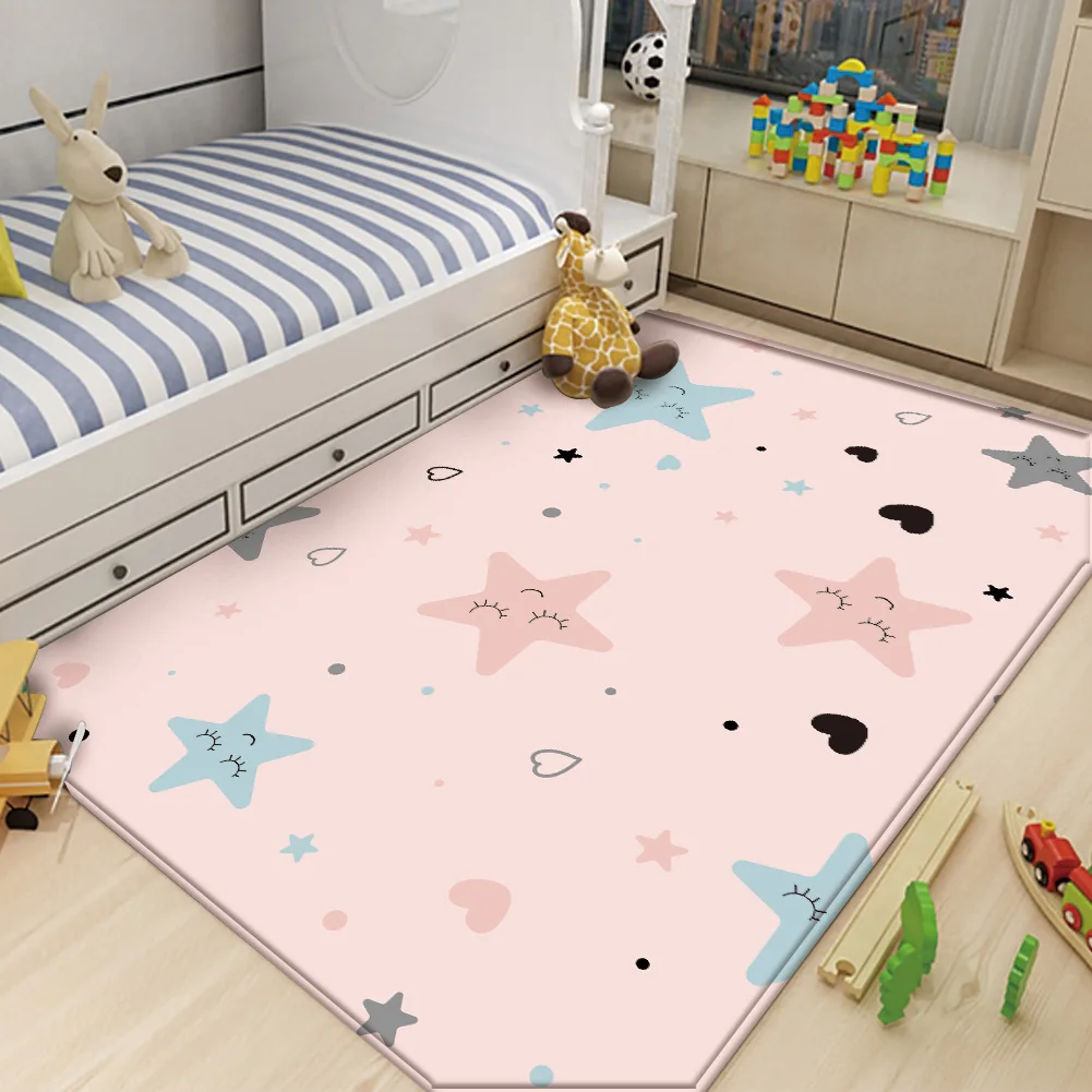 Модные стильные детские коврики фланелевый ковер с рисунком звезды и улыбки