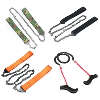 outdoor pocket chain saw foldable chainsaw garden tree cutting tool camping hiking emergency survival steel rope chain saw