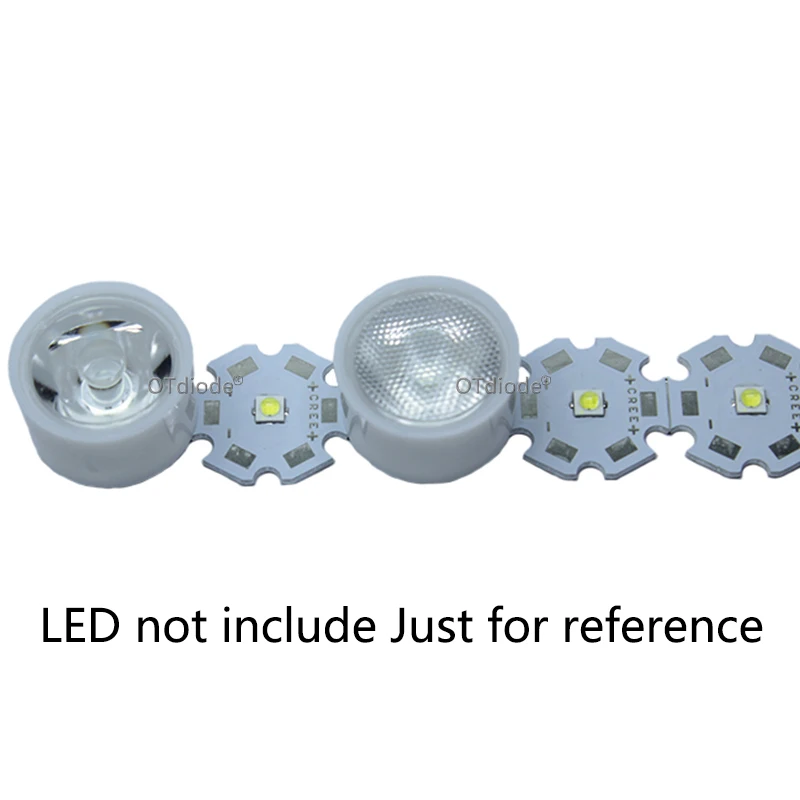 10PCS 21.6mm CREE XPE XPE2 XPG2 XPL XTE 3535 3030 LED Lens 90 Degree Cone Black White Holder For Osram Samsung High Power LED