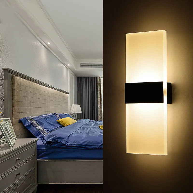 Современный светодиодный акриловый настенный светильник s комнатный 90-260 В Wandlamp