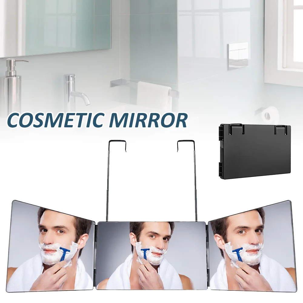 

Трехстороннее складное зеркало 360 градусов зеркало для саморезки регулируемые по высоте телескопические крючки зеркало для парикмахера ин...