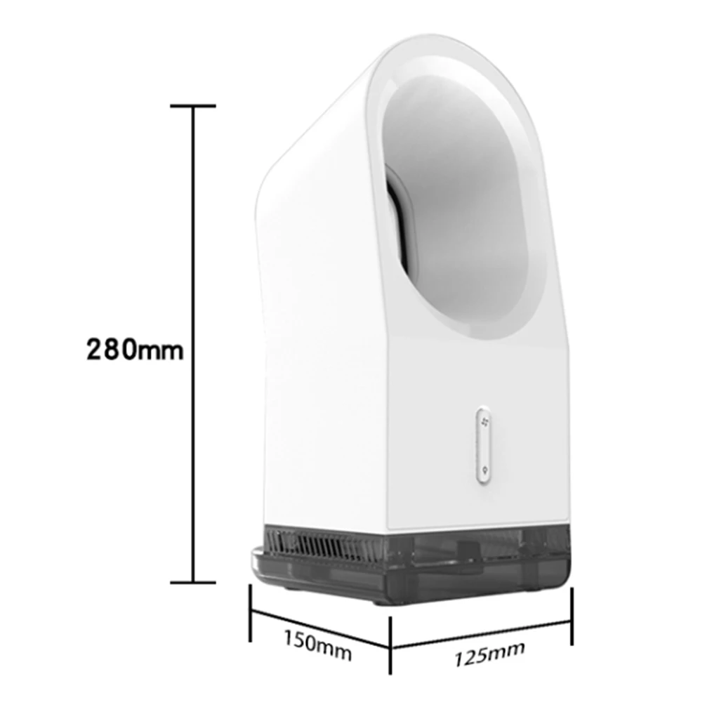 

Cooling Desktop Bladeless Fan Mist Humidifier LED Light for Child Student Office 160ml Capacity