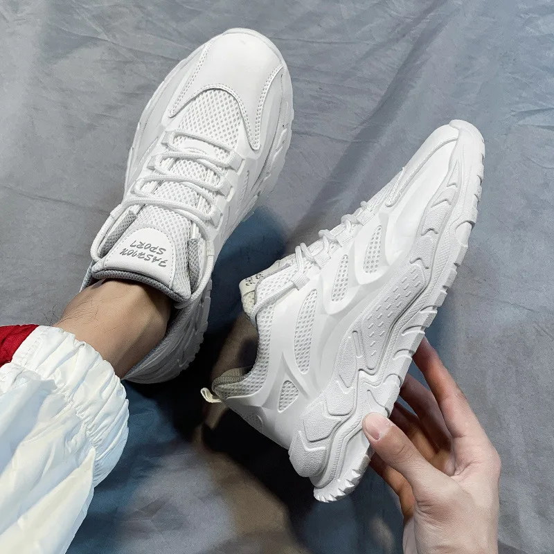 

New Style Thick Bottom Running Shoes for Men White Sneakers Outdoor Sport Shoes Man Training Athletic Jogging Shoes Zapatillas