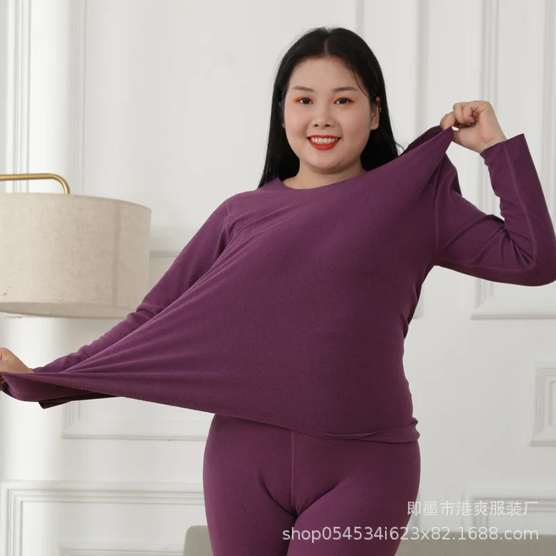 

Комплект термобелья размера плюс 4XL 5XL 6XL, женская зимняя одежда, теплый костюм, топ с длинными рукавами, леггинсы, термо кальсоны