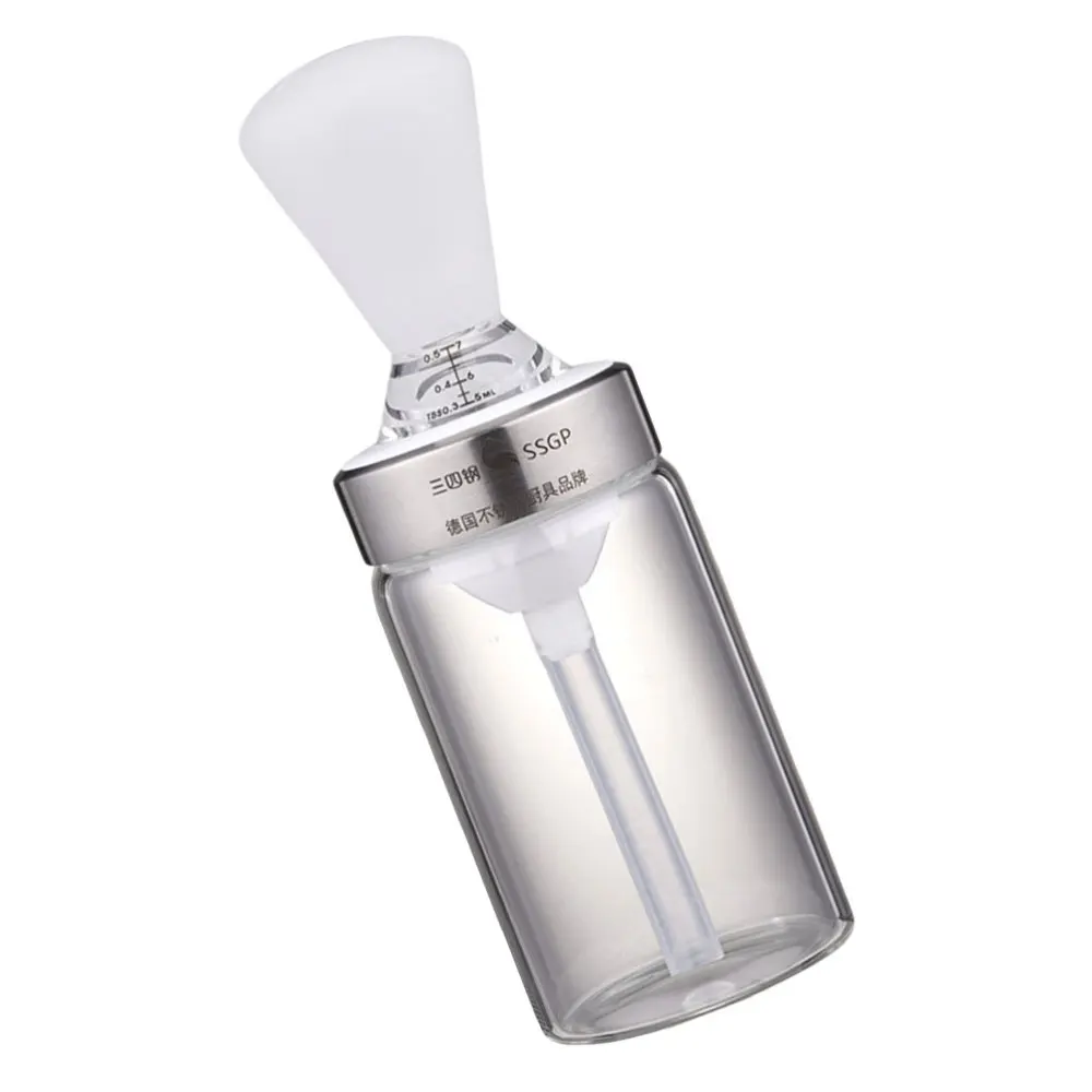 

1Pc BBQ Oil Bottle Oil Storage Bottle with Brush Simple Oil Bottle (White)