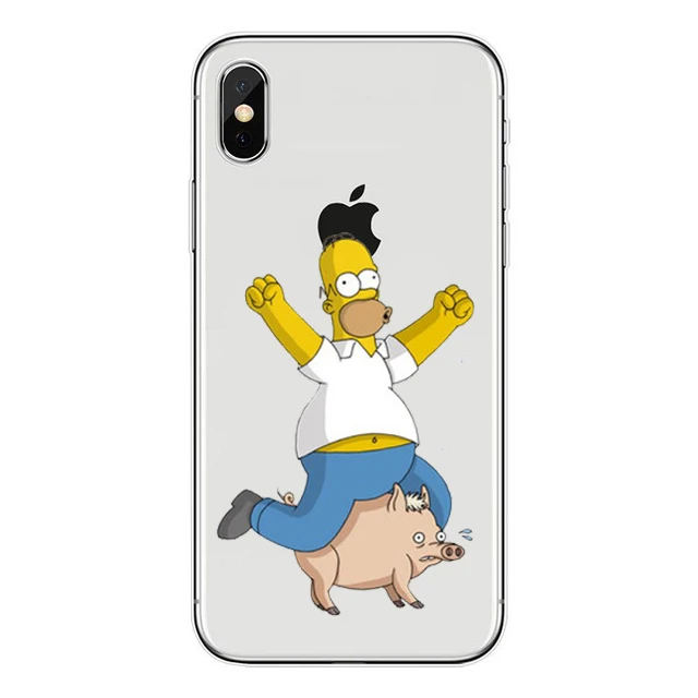 Homer J. Simpson Телефон чехол для iPhone 5 5S SE 6 6s 7 8 P PLUS X XR XS MAX Милый Забавный модный мультяшный силиконовый чехол для телефона s