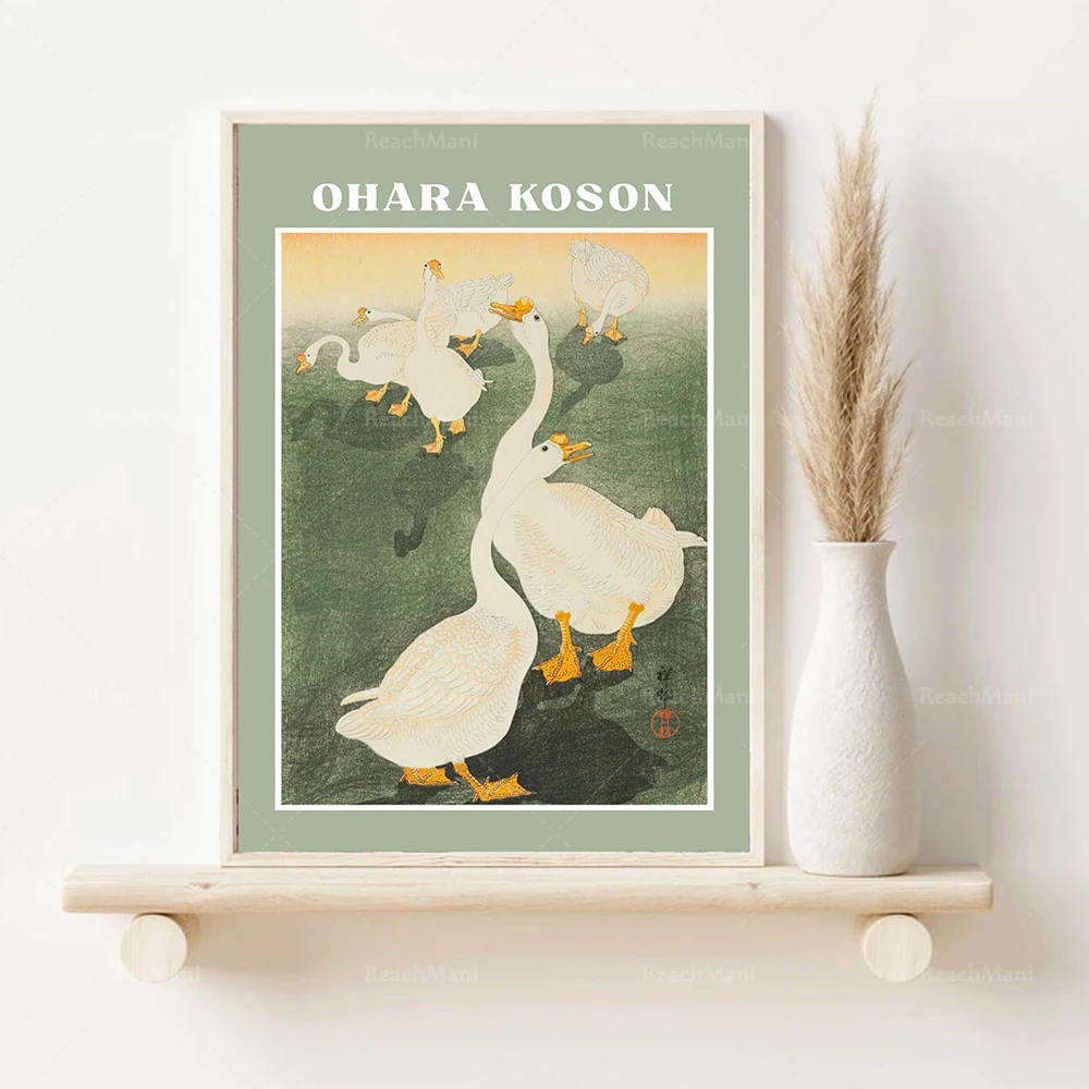 Живопись &quotDeux Cygnes Swan&quot печать на холсте