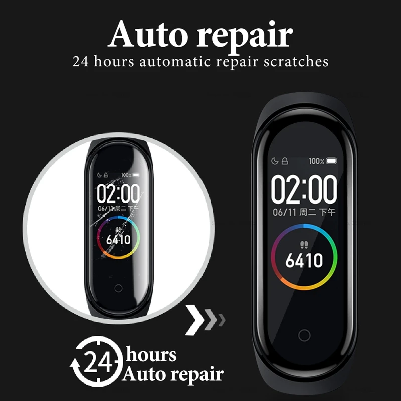 

Tempered Glass For Xiaomi Mi Band 5 6 Mi Band5 Miband5 Full Curved Screen Protector For Mi Band 5 3D Soft Glass Protective Film
