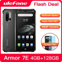 ulefone armor 7e waterproof rugged smartphone android 10 4gb128gb nfc helio p90 ip68 5g wifi 5500mah cell phone mobile phone