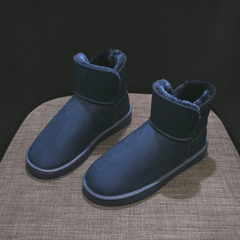 2019 г. Зимние сапоги женская зимняя толстая нескользящая теплая дышащая короткая