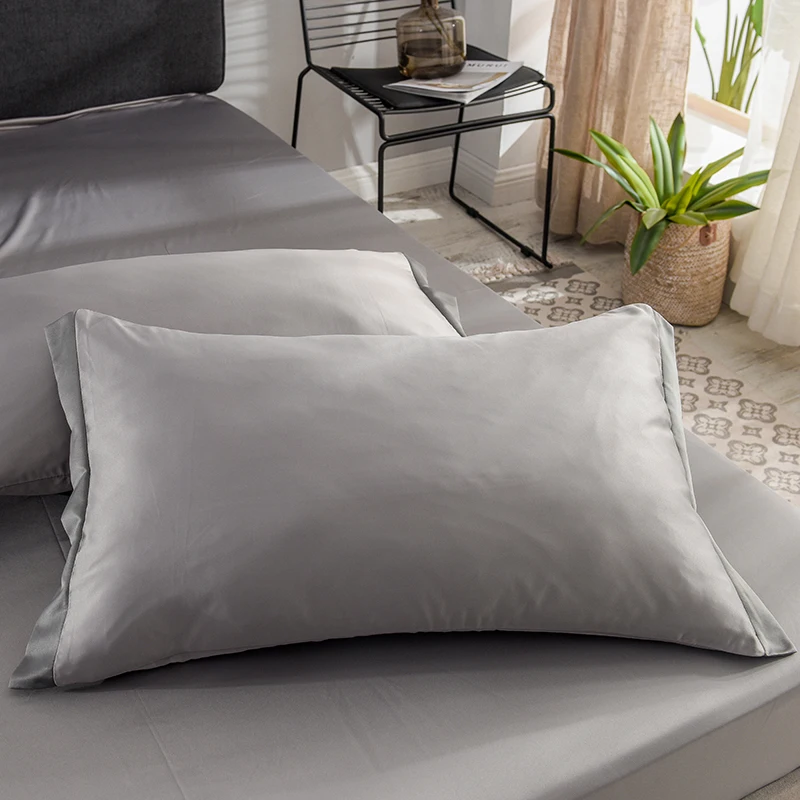 Liv-Esthete роскошный Шелковый серый комплект постельного белья Love Home шелковистый пододеяльник плоский лист комплект постельного белья двойная королева король постельное белье