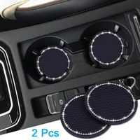 2pcs car coaster water cup bottle holder anti slip pad mat silica gel for interior decoration car styling accessories
