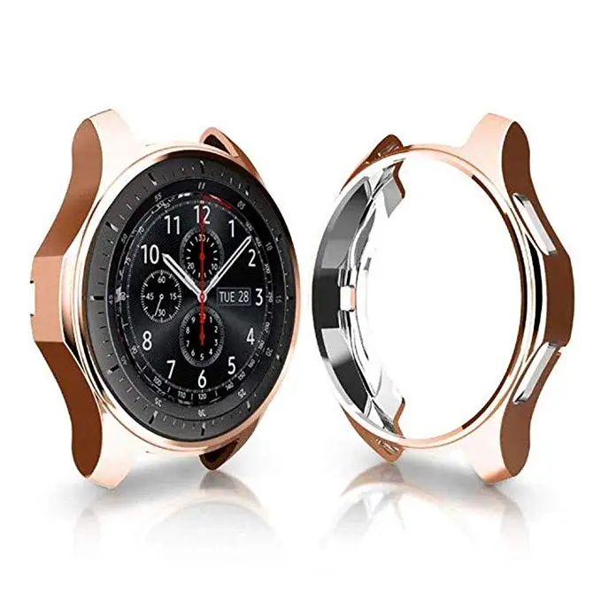 rose-gold Мягкий ТПУ защитный чехол для samsung Galaxy Watch 42 мм 46 мм Смарт-часы защитный чехол для samsung gear S3 Frontier - Цвет: rose-gold