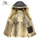 Роскошные толстые мужские куртки из меха волка длинные пальто дизайнерская модная теплая дизайнерская зимняя теплая Роскошная куртка с капюшоном E1125A