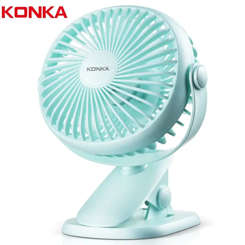 

KONKA Mini USB Fan Electric Portable Air Cooling Fans 2 Speed Adjustable Clip Desk Home Office Fan Handheld Small Pocket Fan