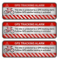 3 x gps sticker bicycle motorcycle car alarm warning anti theft sticker waterproof reflective decal accessories7cm2cm