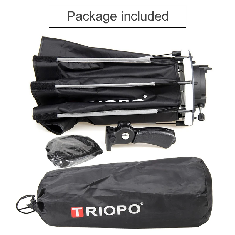 Triopo портативная вспышка Speedlite софтбокс с ячеистой сеткой 65 см фото Открытый восьмиугольник зонтик софтбокс для Canon Nikon Godox