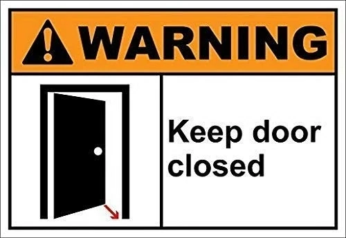 

Keep Door Closed Warning Caution Notice Aluminum Metal Sign Heavy Duty Tin Signs Decoration Signs