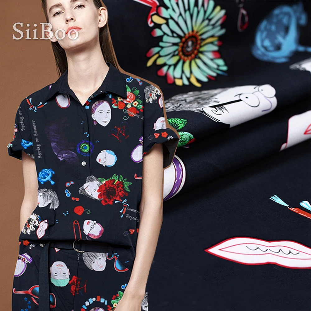 Japanese style lovely print 6% spandex 94% cotton fabric tissu for everyday clothing DIY Accessories stoffen tecidos SP4691 | Дом и сад