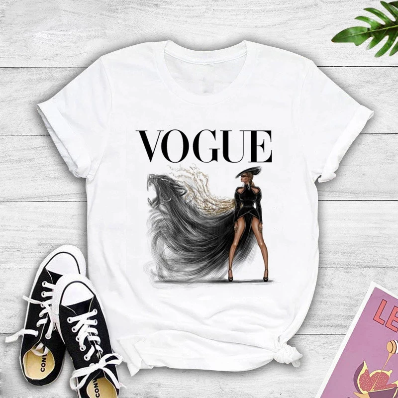 

Vogue Princess Harajuku Female T Shirt Women Ullzang Girl T-shirt 90s Fashion Grunge Aesthetic Graphic Short Sleeve Tshirt