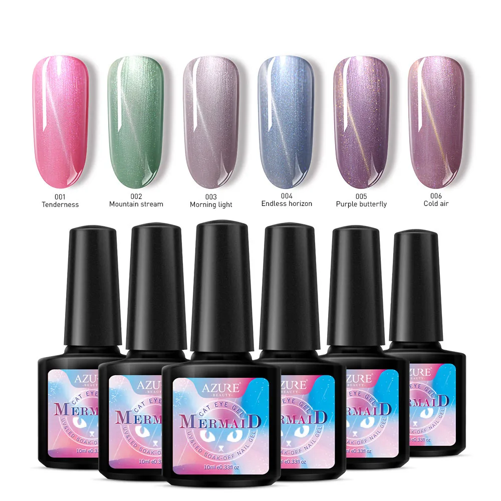 Modelones Русалка Гель лак для ногтей с эффектом кошачий глаз замачивается