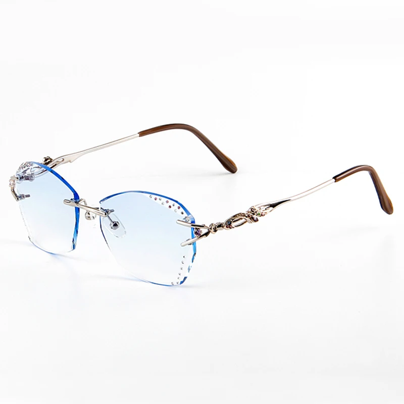 

Titanium Prescription Glasses Frame Progressive Color Lentes Trimmed Opticos Gafas Diamond Sunglasses Women Rimmed Eyewear